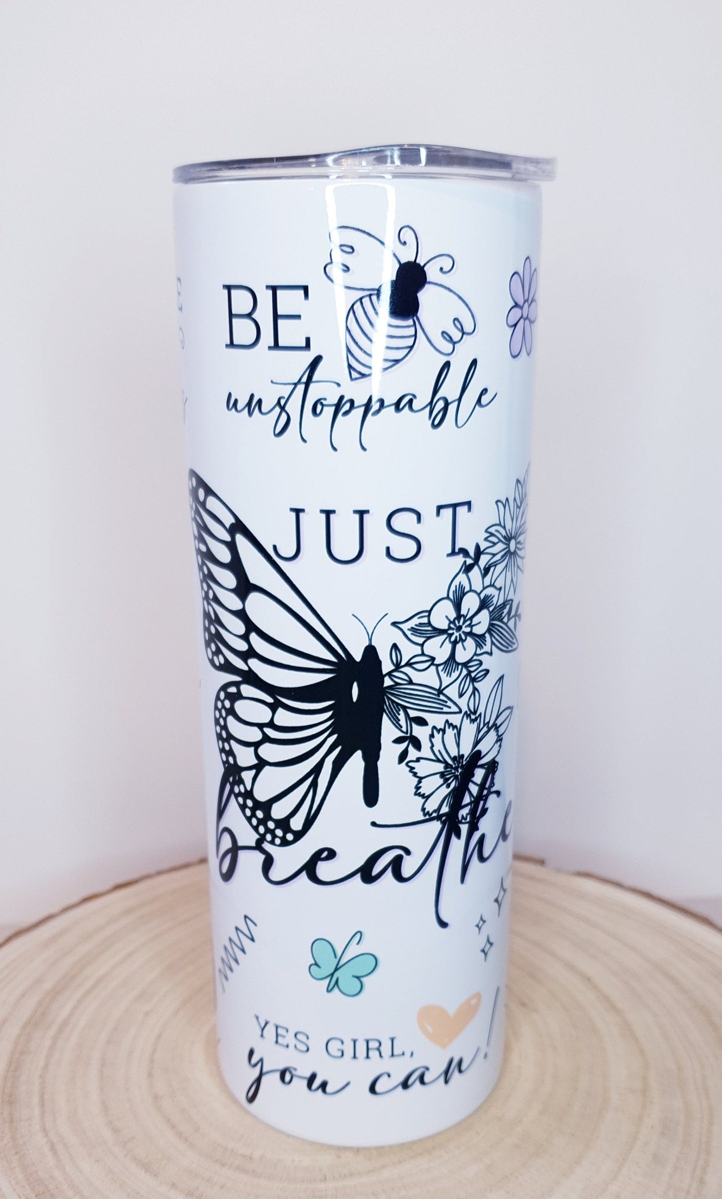 20oz, skinny, Stainless steel, tumbler, sublimation, design, spout lid, straw, gift idea