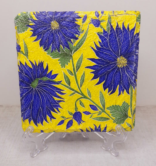 Coasters, Slate Coasters, Decoupage, Floral, Summer, Gift, pack