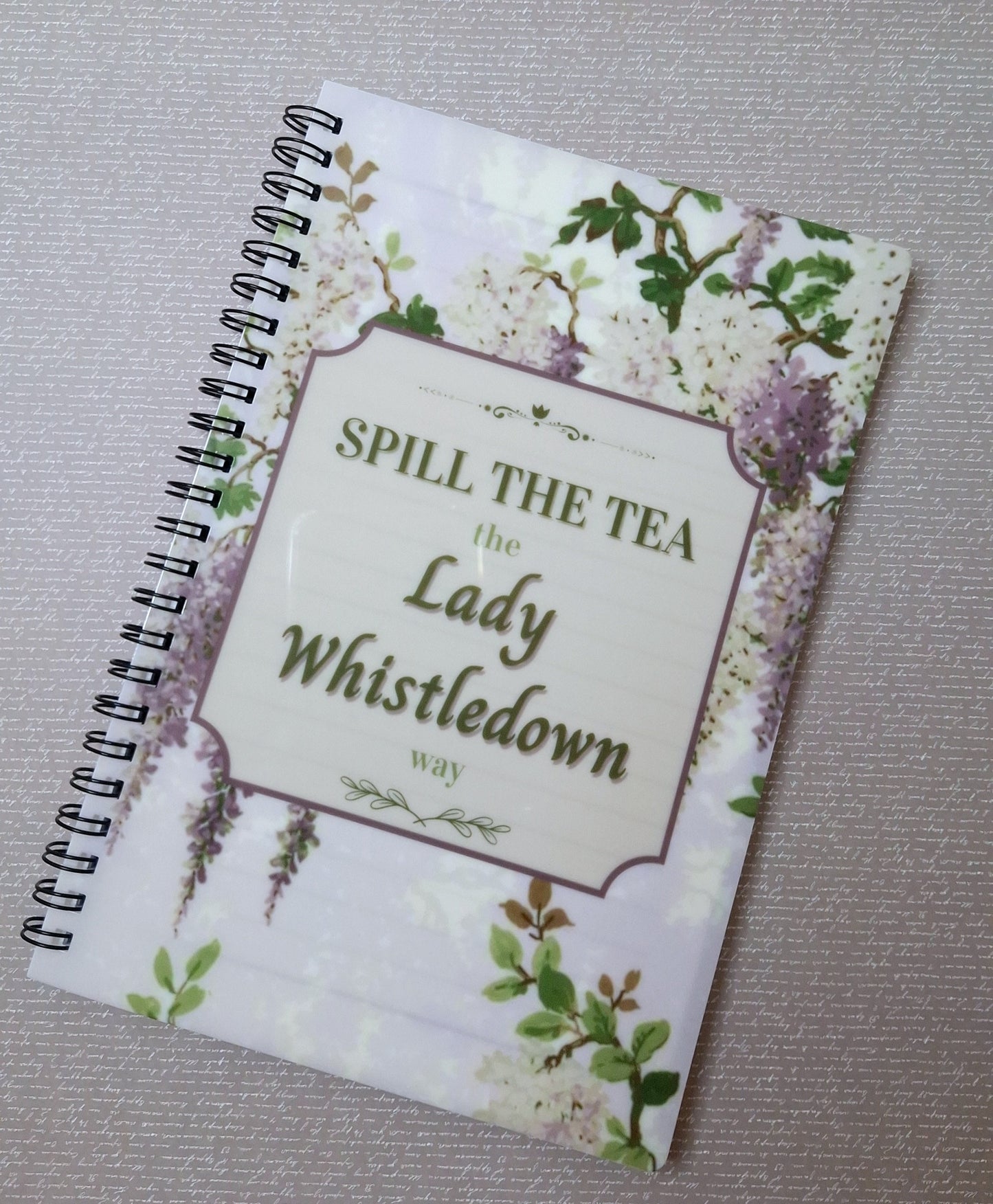 Bridgerton inspired design,  Part 3, A5 Notebook/Journal with lined paper, hard cover.