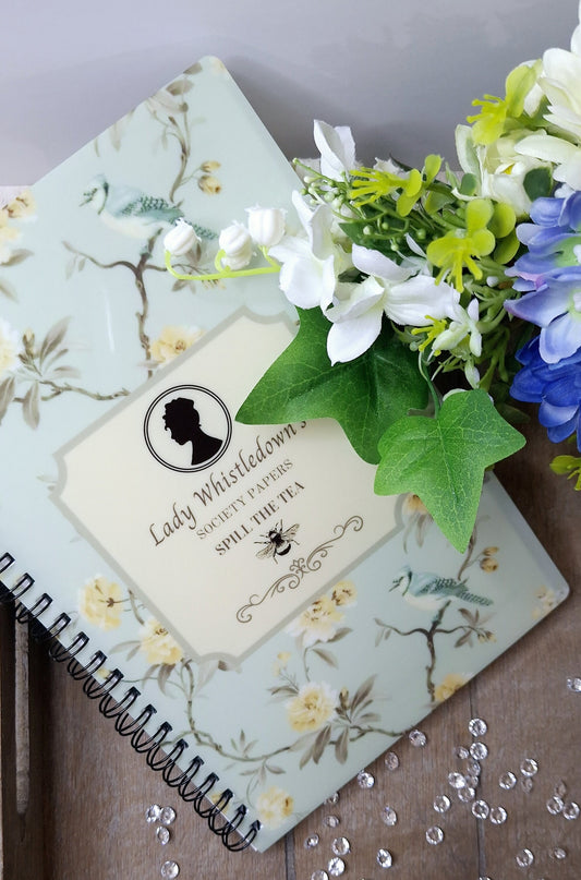 Bridgerton inspired design A5 Journal, Notebook with lined paper