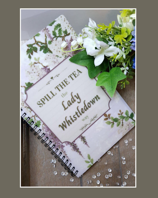 Bridgerton inspired design,  Part 3, A5 Notebook/Journal with lined paper, hard cover.