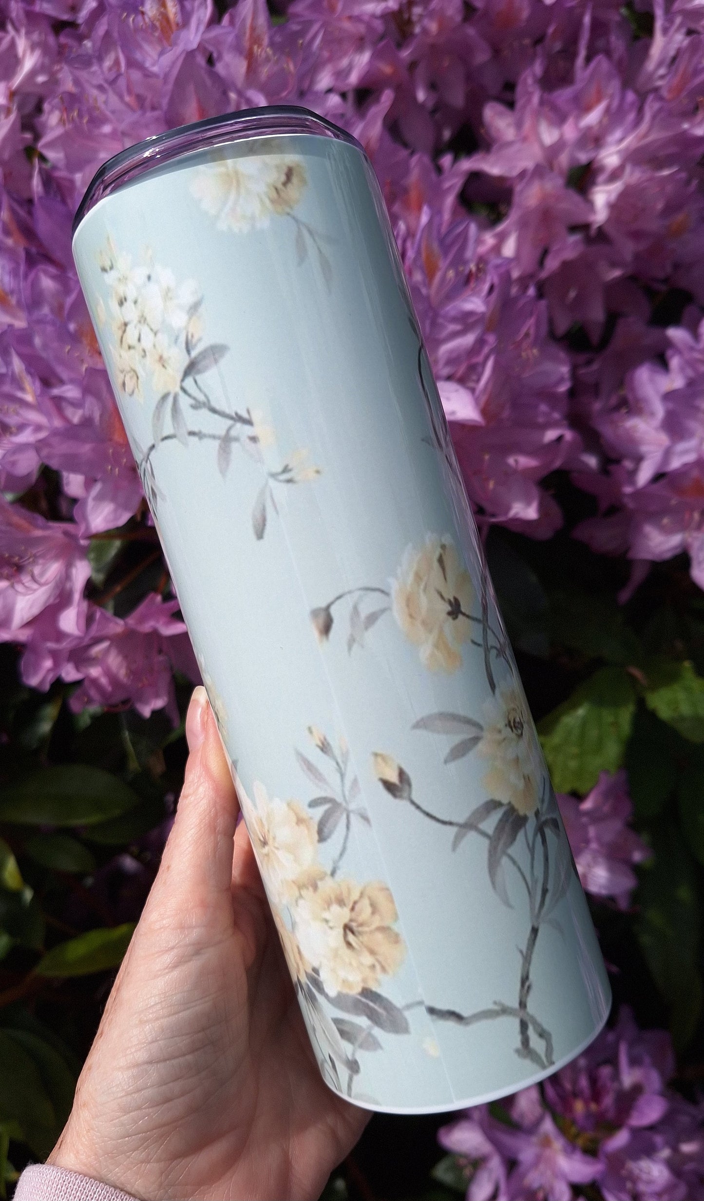 Bridgerton inspired 20oz Stainless steel tumbler, sublimation, floral design, spout lid, straw, gift idea