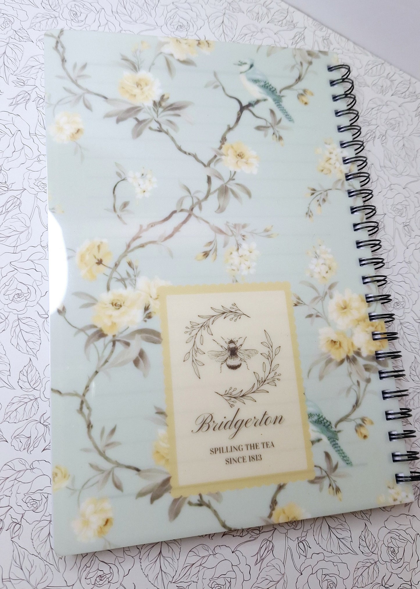 Bridgerton inspired design A5 Journal, Notebook with lined paper