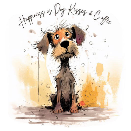 Dog Mug 15oz with cute scruffy dog design, gift idea
